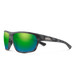 Suncloud Boone polarized sunglasses in matte stonefish frame with green mirror lenses.