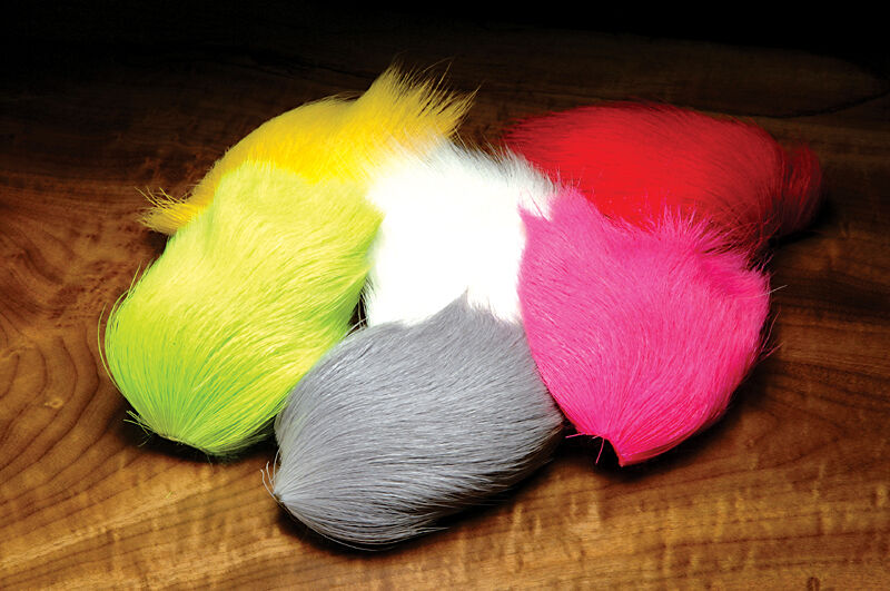 Hareline Deer Belly Hair Dyed From White