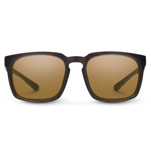 Suncloud Hundo polarized sunglasses in burnished brown frame with brown lenses.