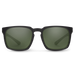 Suncloud Hundo polarized sunglasses in matte black frame with gray green lenses.