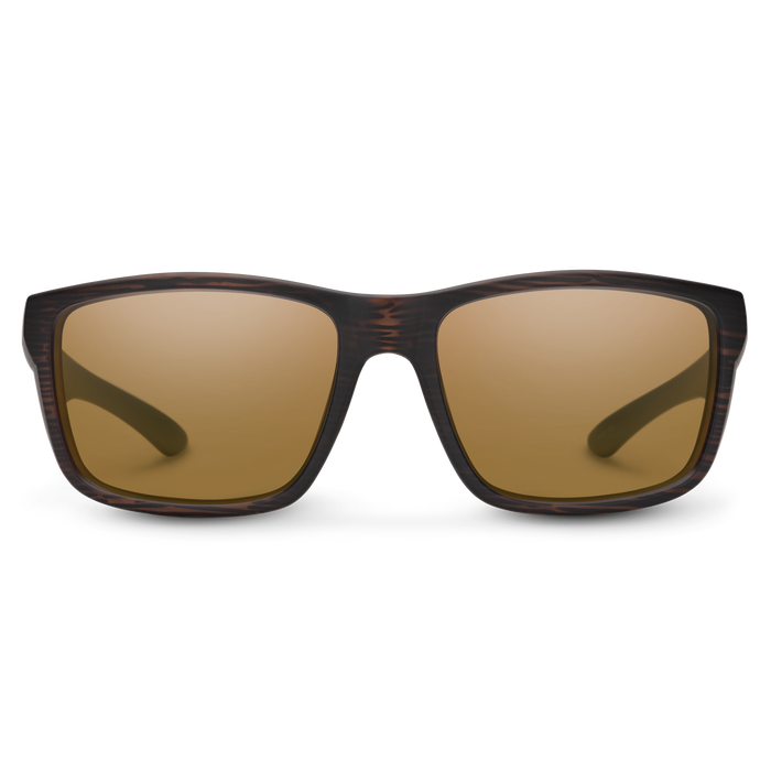 Suncloud Mayor polarized sunglasses in burnished brown frame with brown lenses.