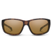 Suncloud Milestone polarized sunglasses in matte tortoise frame with brown lenses.