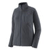 Gray fleece jacket with a brand logo on a white background