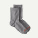 Pair of grey Patagonia ULW Daily 3/4 Crew Socks showing the ultralightweight knit profile and orange text logo.