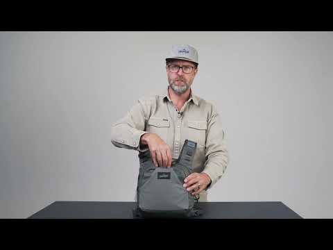Video overview demonstrating how to mount and use the Umpqua LINK HatchPad Single magnetic fly patch on a pack.