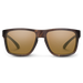 Suncloud Rambler polarized sunglasses in blackened tortoise frame with brown lenses.