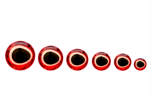 Fulling Mill 3D holographic red epoxy eyes with horizontal baitfish pupil