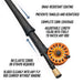 Product feature graphic of the Riversmith Rig Wrap Fly Rod Sleeve detailing its snag-resistant coating and adjustable length architecture