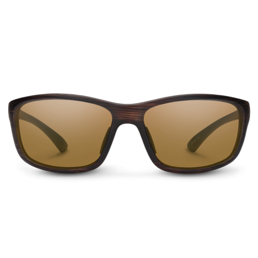 Suncloud Sentry polarized sunglasses in matte burnished brown frame with brown lenses.