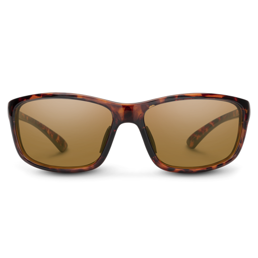 Suncloud Sentry polarized sunglasses in classic tortoise frame with brown lenses.