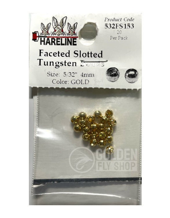 Hareline - Faceted Slotted Tungsten Beads