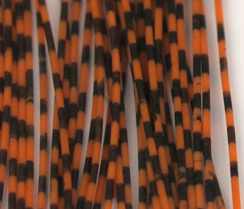 Hareline - Grizzly Barred Rubber Legs - Medium Orange
