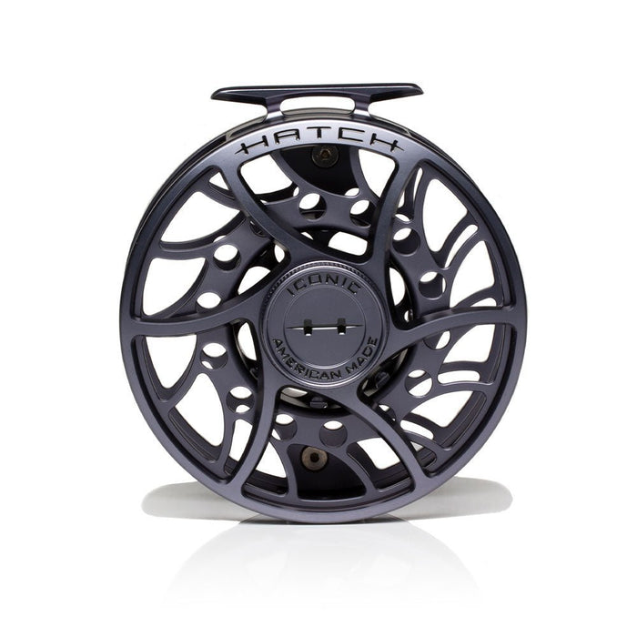 Hatch Iconic 11 Plus Mid Arbor Fly Reel - Black/Silver