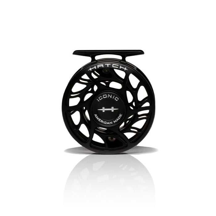 Hatch Iconic 3 Plus Large Arbor Fly Reel - Black/Silver