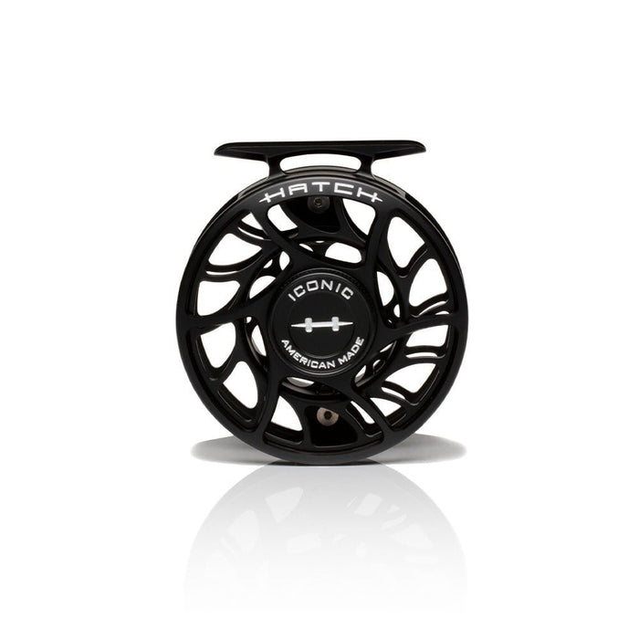 Hatch Iconic 4 Plus Large Arbor Fly Reel - Black/Silver