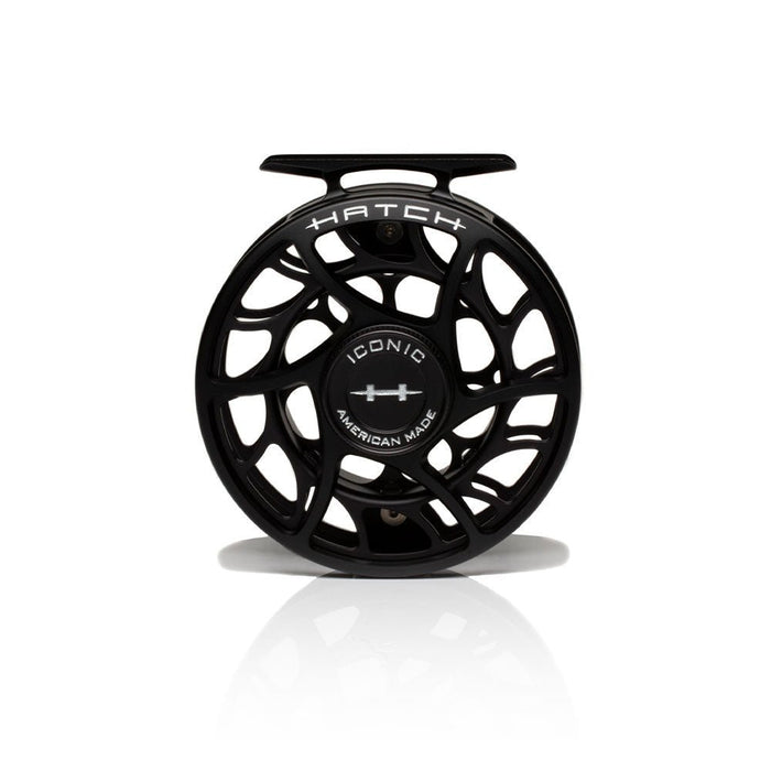 Hatch Iconic 5 Plus Large Arbor Fly Reel - Black/Silver