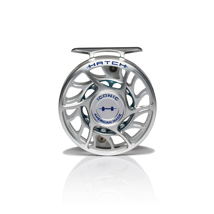 Hatch Iconic 4 Plus Large Arbor Fly Reel - Clear/Blue