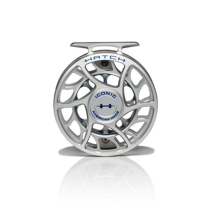Hatch Iconic 5 Plus Large Arbor Fly Reel - Clear/Blue