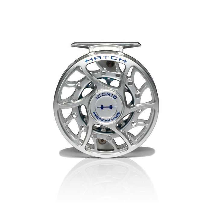 Hatch Iconic 5 Plus Mid Arbor Fly Reel - Clear/Blue