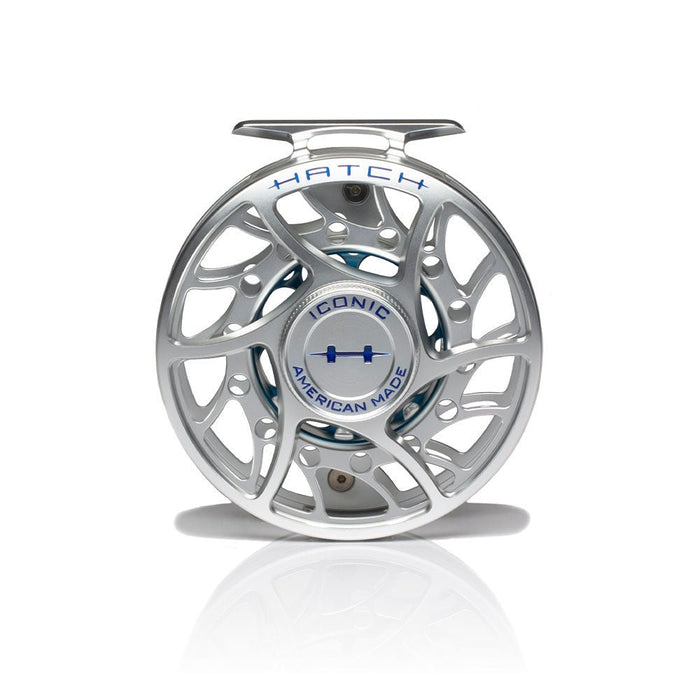 Hatch Iconic 7 Plus Mid Arbor Fly Reel - Clear/Blue
