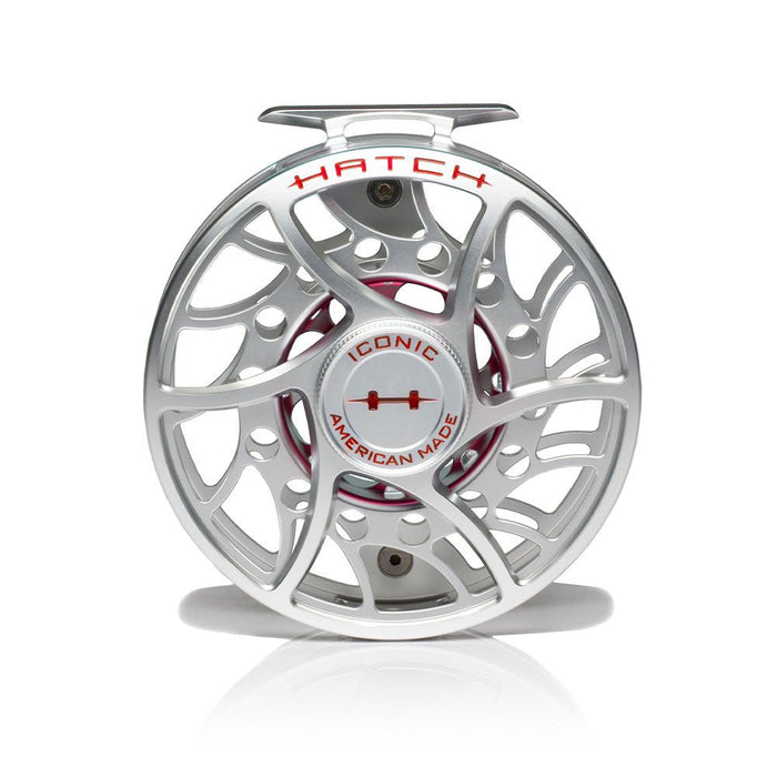 Hatch Iconic Reel Clear/Red 11+ Mid Arbor
