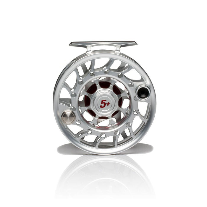 Hatch Iconic 5 Plus Mid Arbor Fly Reel - Clear/Red
