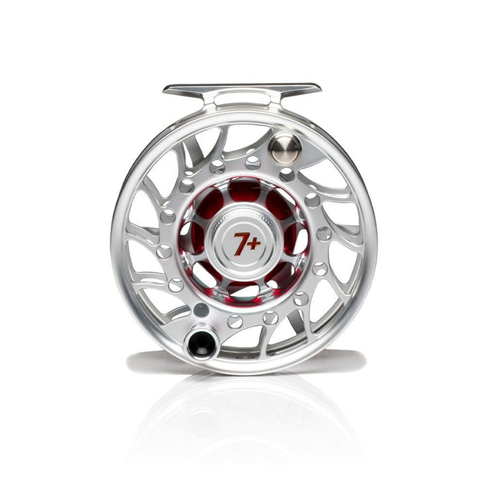 Hatch Iconic 7 Plus Mid Arbor Fly Reel - Clear/Red