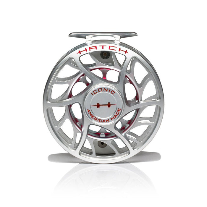 Hatch Iconic Reel Clear/Red 9+ Large Arbor