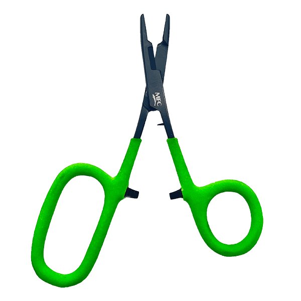 MFC - Scissor Forceps - Hot Grip - 5 1/2 - Big Loop - Chartreuse